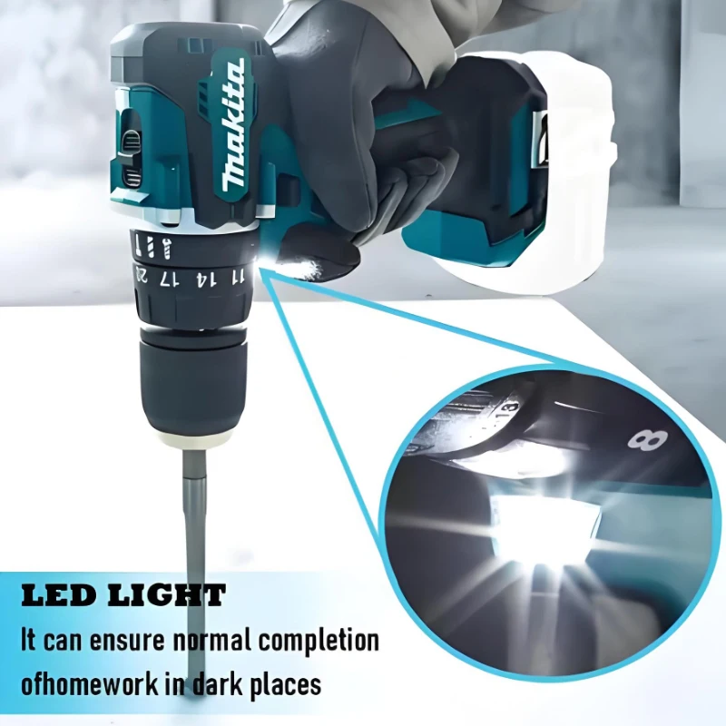 

️Makita Original. DDF487 Cordless Driver Drill Brushless Electric Impact Screwdriver Rechargeable Power Tool 18V