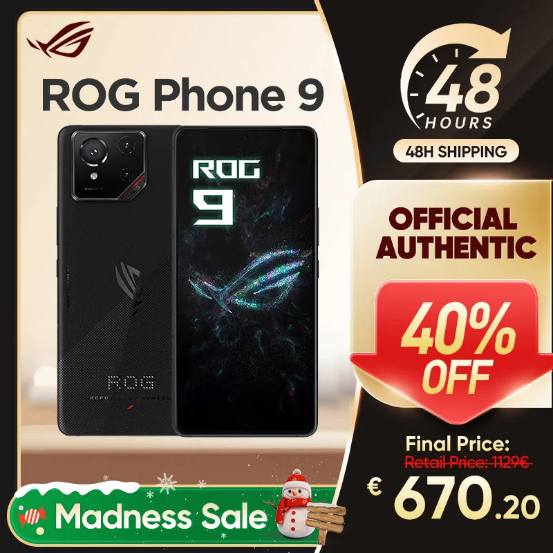 هاتف ROG-Phone 9 Snapdragon 8 الذكي الرائد للألعاب ، معدل تحديث ، AMOLED Android Mobile ، رسمي ، جديد