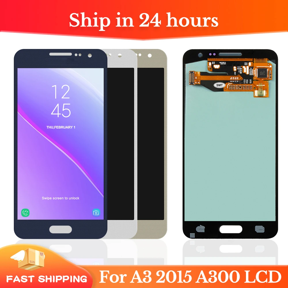 

For Samsung A3 2015 LCD A300H A300FU Touch Screen Digitizer Assembly Replacement For Samsung A300F LCD