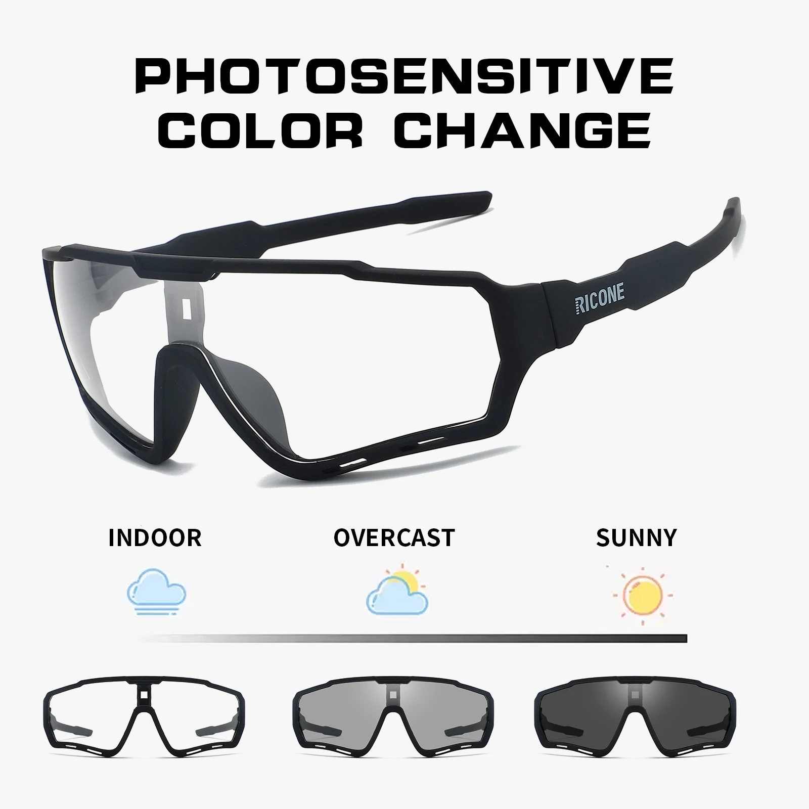 Photochromic Sunglasses Glasses Outdoor Cycling Men Women Sport Fishing Eyewear Goggles Bicycle Eyeglasses