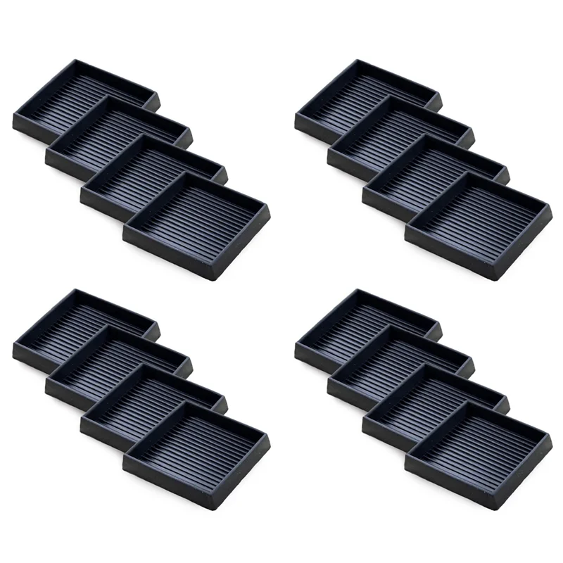 ABWZ-16Pcs وسادات أثاث مضادة للانزلاق - أكواب مطاطية مربعة 2 × 2 بوصة مضادة للانزلاق، قواعد أكواب أرجل - أريكة، كرسي، سدادات سرير