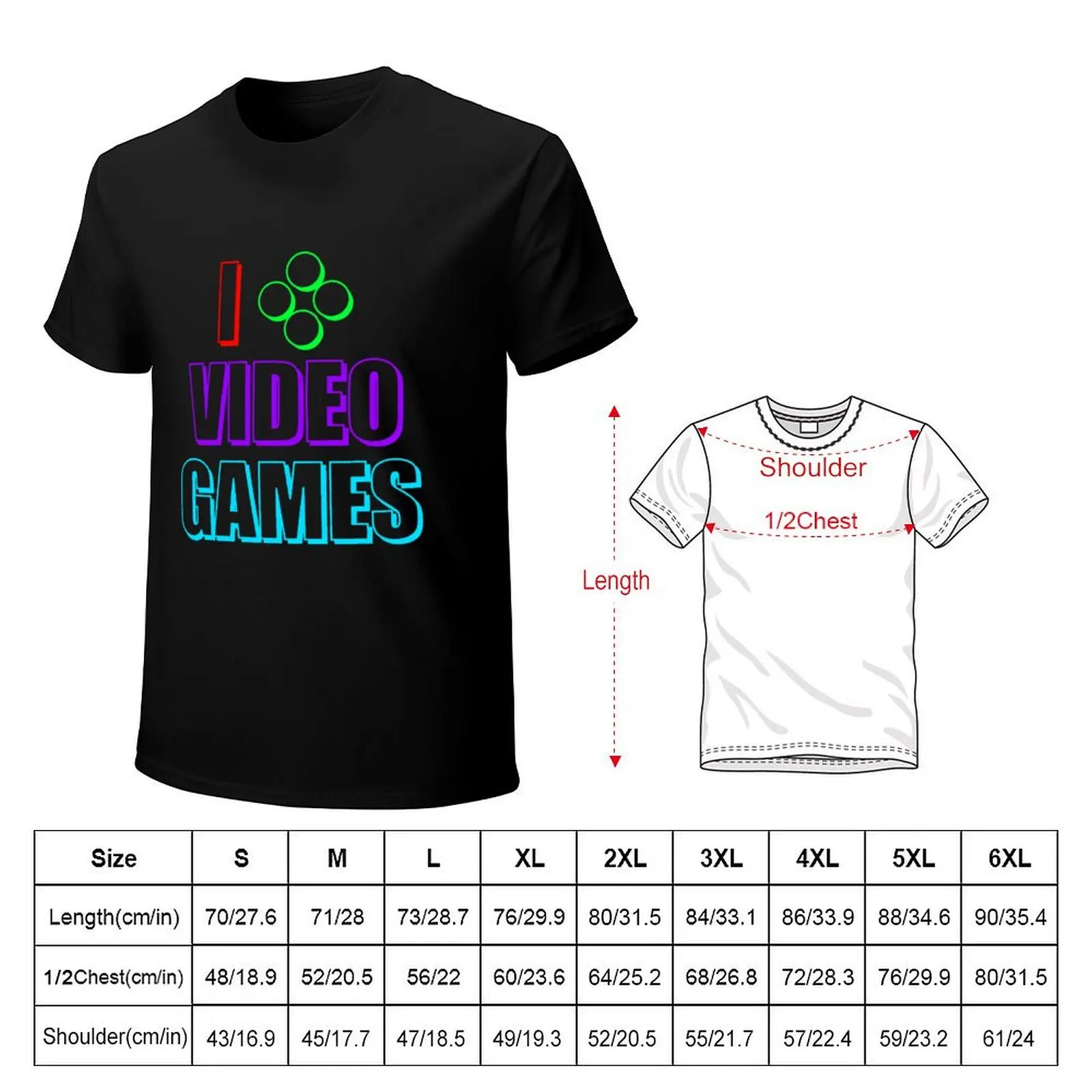 I Play Video Games T-shirt summer tops plus sizes kawaii clothes cute clothes mens graphic t-shirts anime