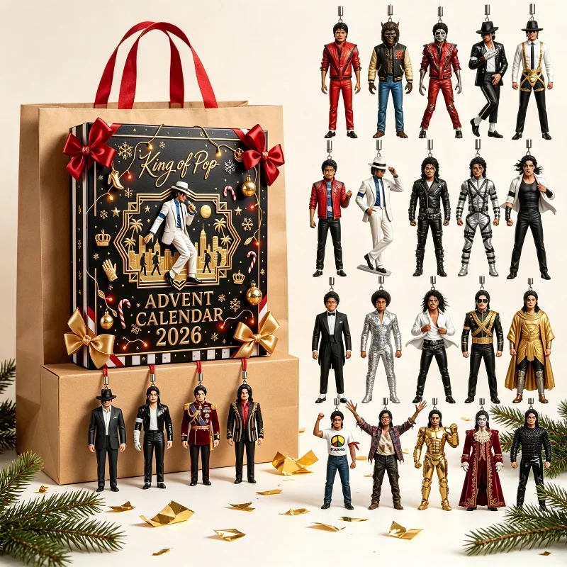 2026 Weihnachts-Adventskalender Michael Jackson Legend 24-Tage-Countdown Mini-Figuren Ornamente Sammlerstück Geschenk für Musikfans – Detail 2