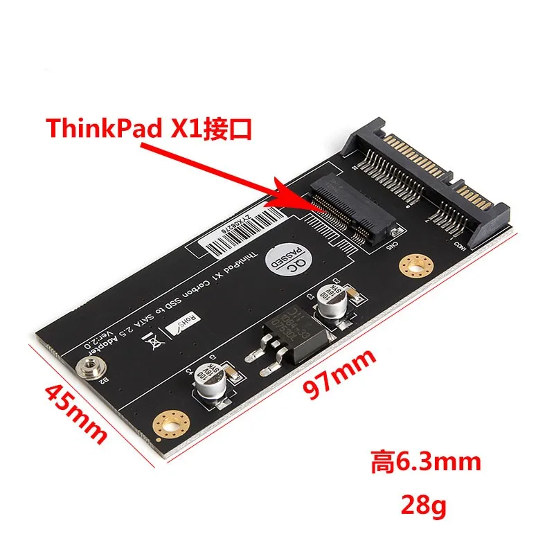 SATA SSD to 20+6 Pin 26 Pin Adapter for Lenovo ThinkPad X1 Carbon