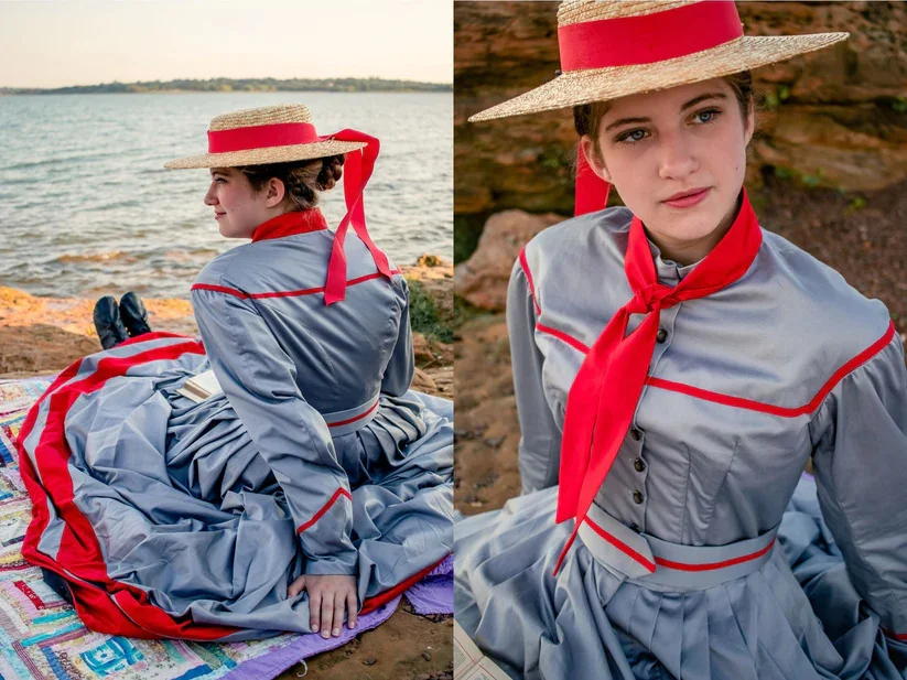 بدلة قوارب فيكتورية متوسطة الطول مصنوعة خصيصًا تاريخيًا فستان بحار فيكتوري عتيق على الطراز القوطي زي الهالوين