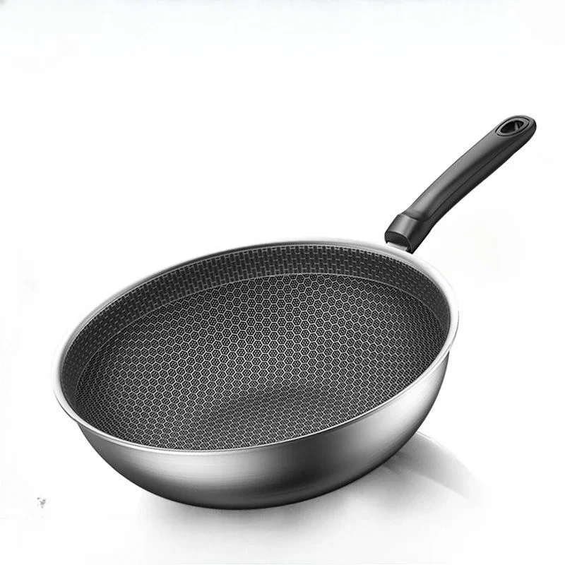 Stainless steel wok non-smoke non-coating non-stick household wok