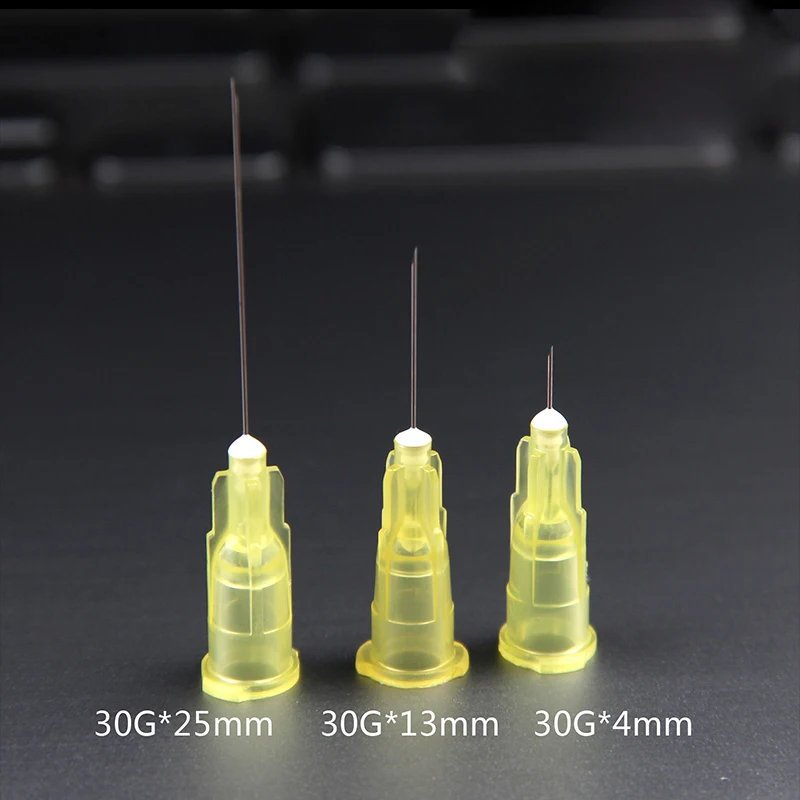 100szt Narzędzia do powiek Bezbolesna mała igła 4/13/25mm Bezbolesne piękno Ultrafine 30G * 4mm, 30G * 13mm, 25mm Strzykawki Igły Narzędzia