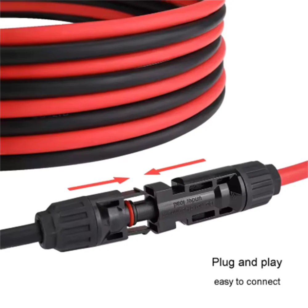 Solar PV Extension Cable DC1000V with MC4 Connector IP67 Waterproof for Solar Panel System