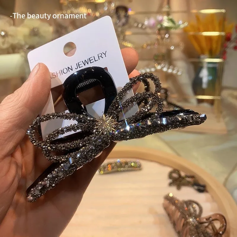 جديد الكورية تصميم صغير كريستال القوس مشبك شعر كليب إكسسوارات الشعر الأنيقة للنساء