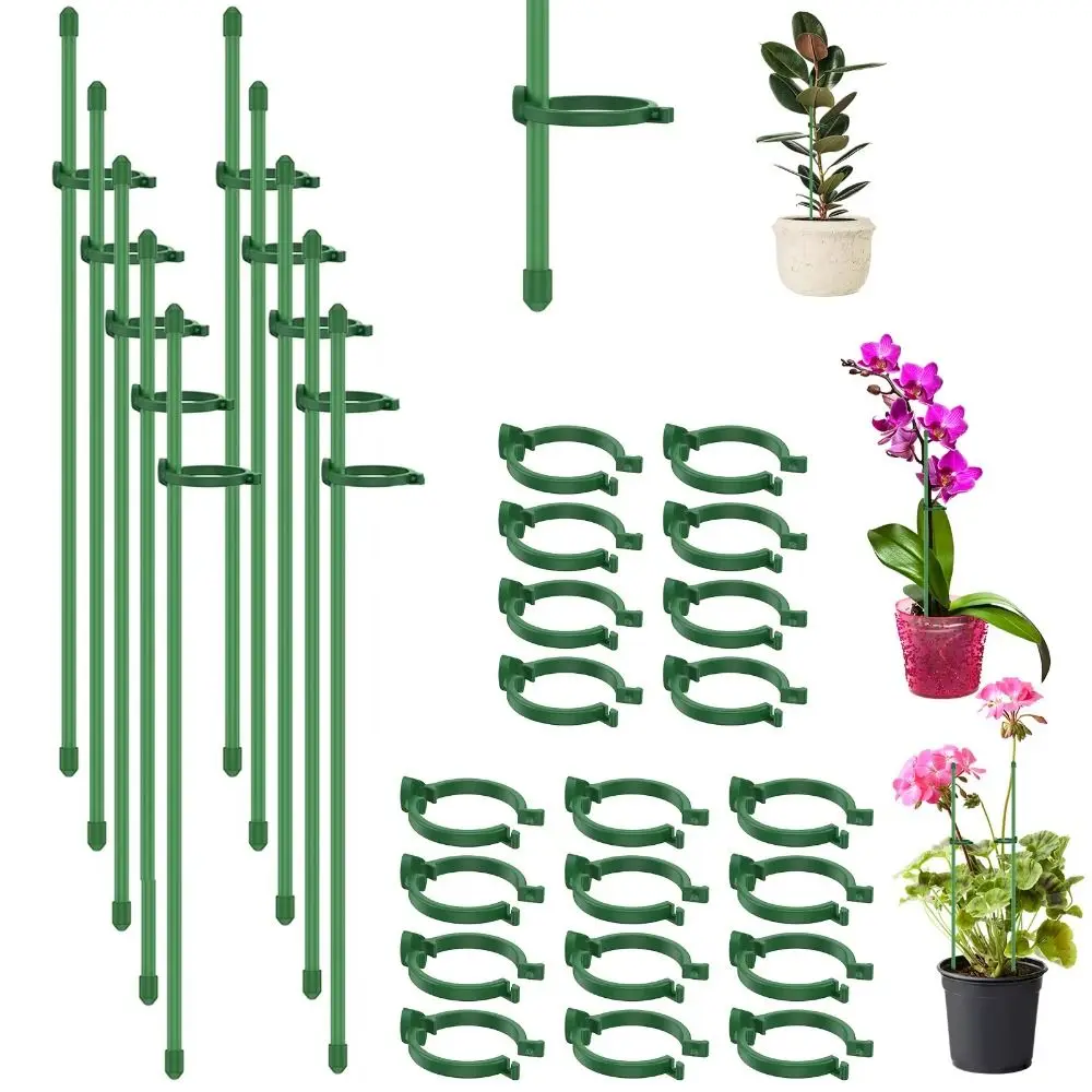 

10Pcs Creative Plant Climbing Rack Grow Support Rings Adjustable Flowerpot Bracket Sturdy Durable Plant Support Frame
