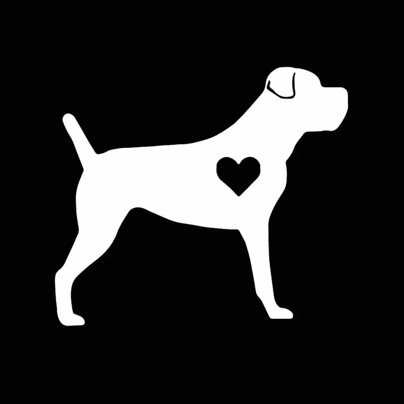 ملصق سيارة شخصي PVC ملصق تزيين قصب كورسو ليل هارت غير مقطوع على شكل كلب ملحقات السيارة ملصق أسود/أبيض ، 14 سنتيمتر * 13 سنتيمتر