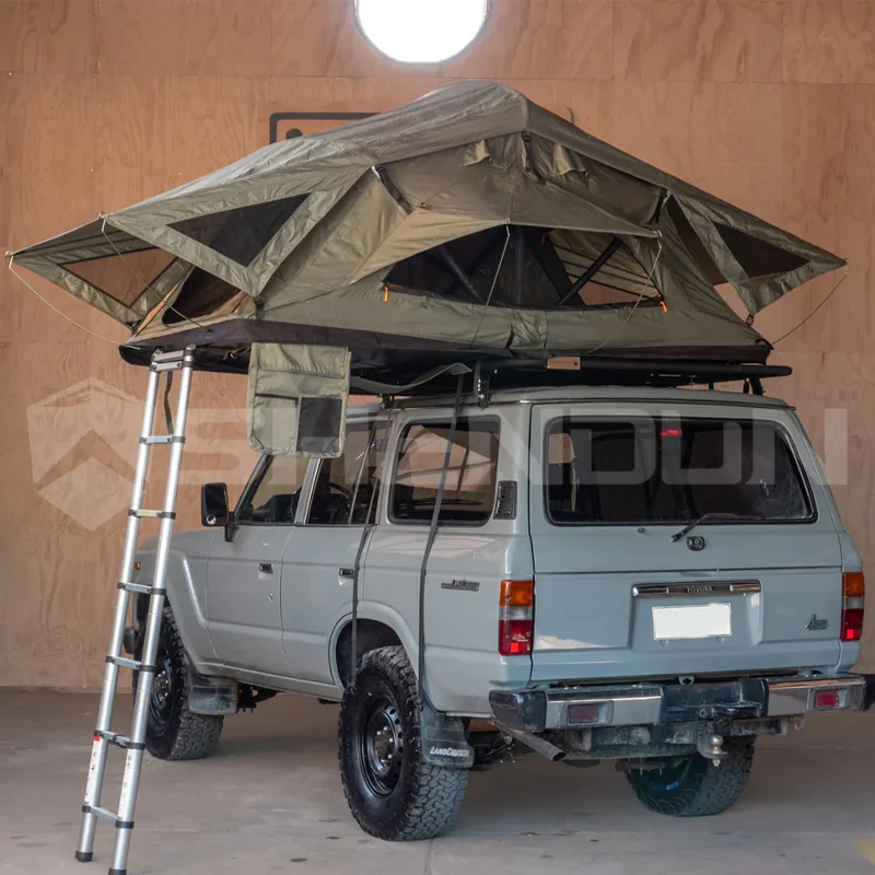 Shendun Big Size 3-5 Person Soft Rooftop Tent Roof Tent Top Outdoor Camping Roof Top Car Tent OEM Traveling Camping For Sale