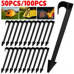 50/100pcs 16mm Hose Anchors Stakes Irrigation Tubing Holder Pipe Gardening Tools for Lawn Garden Flower Pot Greenhouse Tent