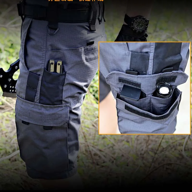 السراويل التكتيكية الرجال السراويل المقاومة للماء الرجال السراويل القتالية في الهواء الطلق متعددة جيب مقاومة للاهتراء البضائع بانت عمال التنزه بنطلون