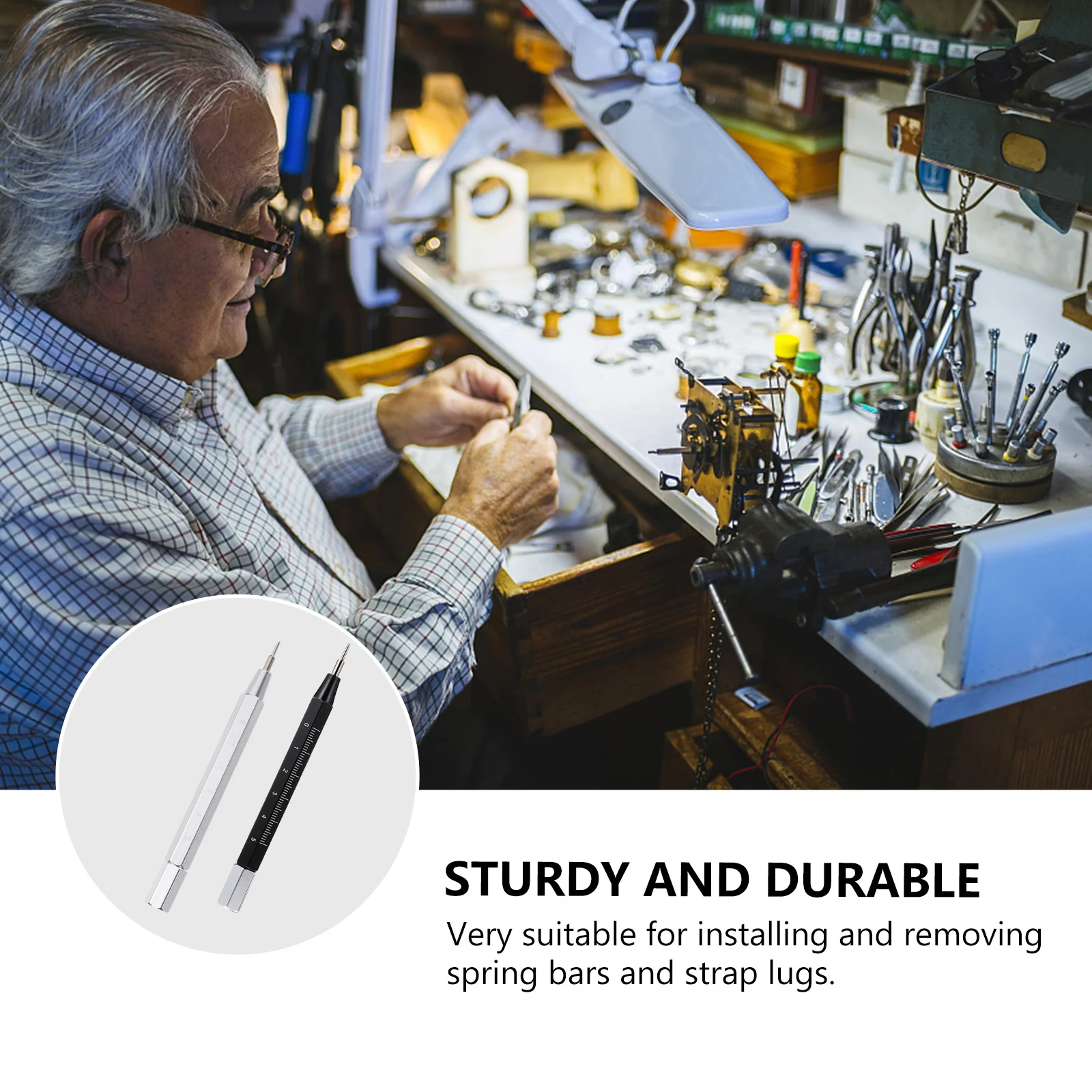 

2Pcs Spring Bar Tool Watch Band Remover for Wristwatch Band Repair Tool Easy to Use High-Quality Watch Strap Installation