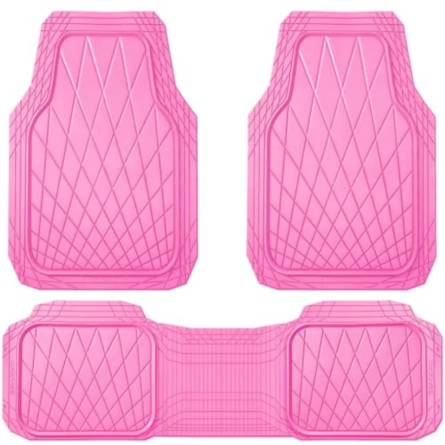 

Heavy Duty Rubber Car Floor Mats Deep Dish All Weather Car Mats Full Set 3 Piece Waterproof Premium AntiSlip Floor Mats Rugs Un