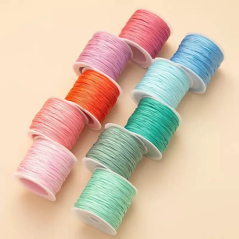 Fio de Nylon de 40m/Rolo 0.8mm para Fabricação de Joias, Cordão Artesanal, Fio de Jade para Pulseiras e Colares, Artesanato Manual