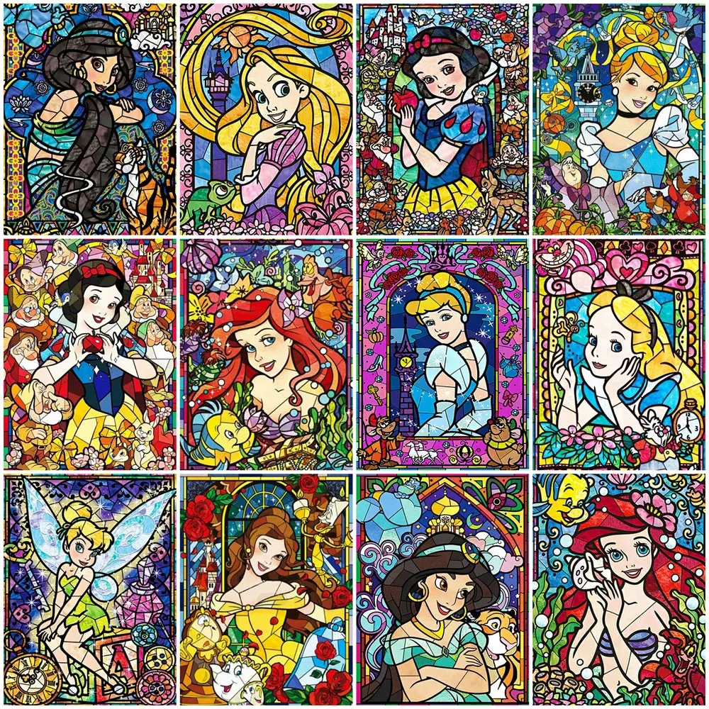 5D Diamond Mosaic Snow White Princess Embroidery Tinker Bell DIY Diamond Paintings Alice Home Decoration Art Posters Gift