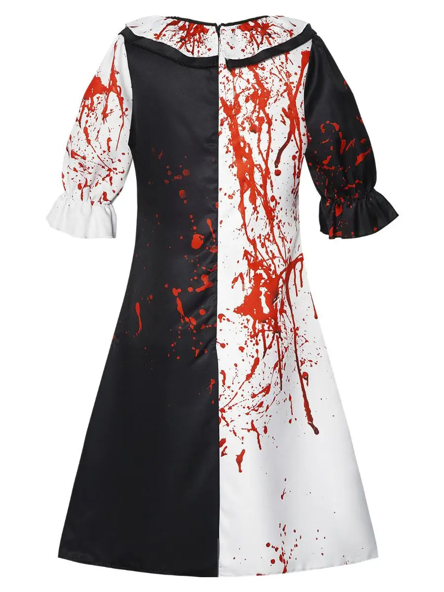 loween Costume Clown Bloodstained Stage Performance Clothing ex Ethnic National Stage Costume/Performance Wear
