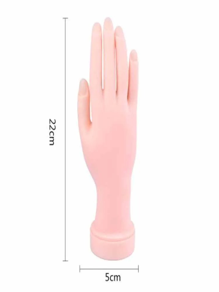 Fake Finger Hands Beginners Practice Nail Rubber Hand Training Display Model Manicure Tools Nail Painting Practice Accessories