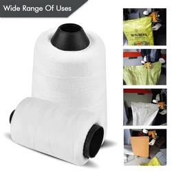 5 Rolls of White Yarn for Portable Sewing Sealer Industrial Electric Sewing Machine Sealer Sealing Woven Bag Packing Accessories