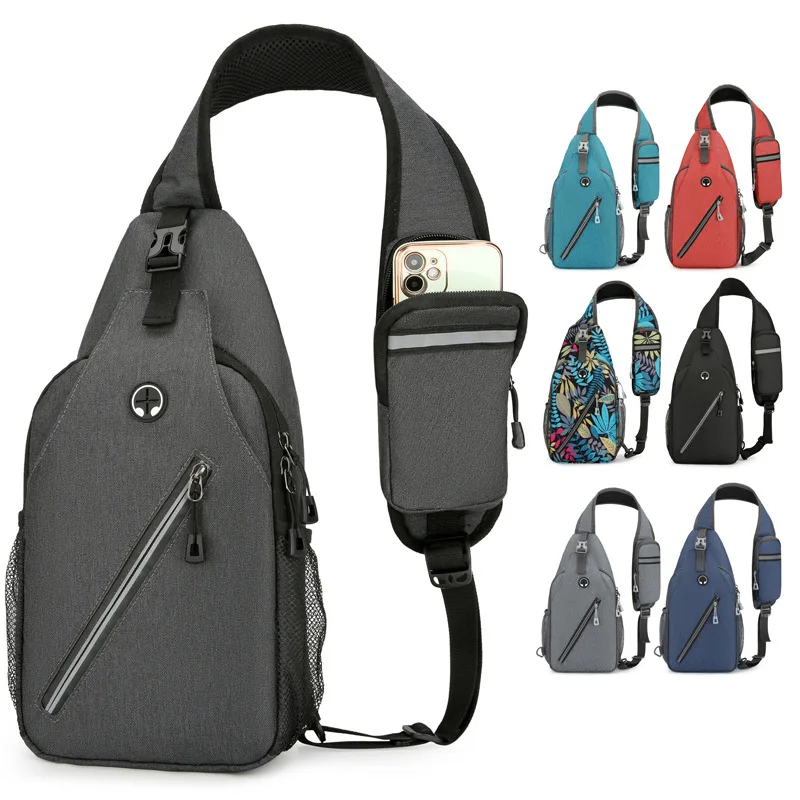 Bolsa Peito de Ombro Único Masculino, Bolsa Crossbody Lazer, Tendência da Moda Masculino Estudante, Portátil, Armazenamento de Telefone, Esportes,