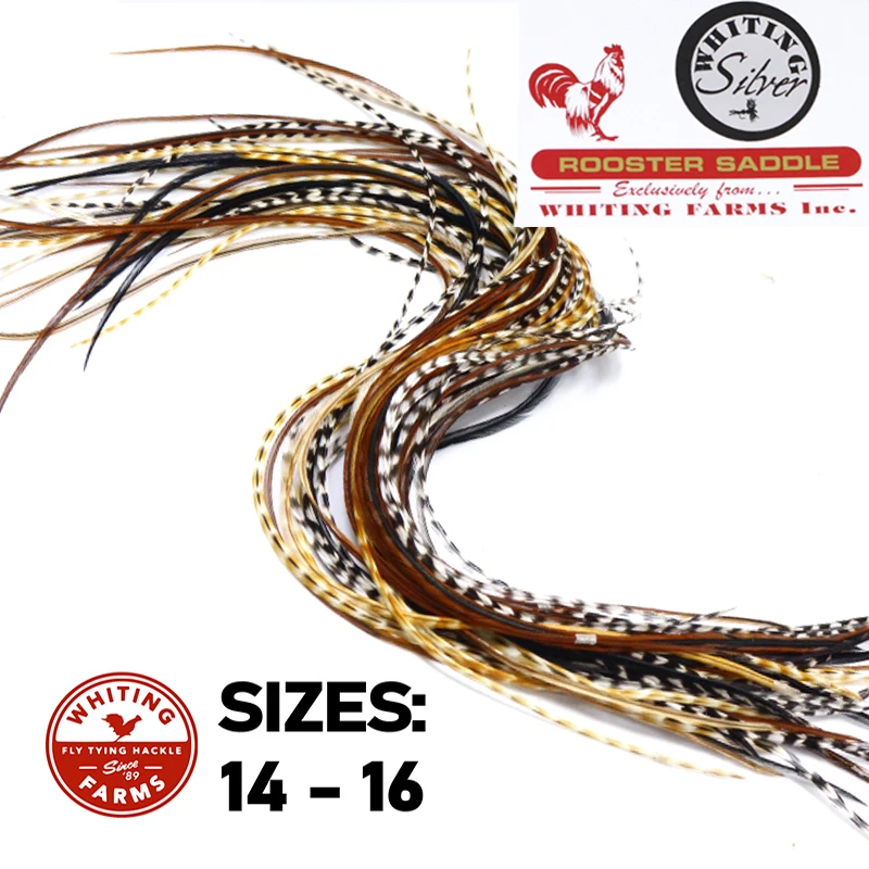 hand select 10fearhers pack 100%natural Whiting genetic rooster saddle fly tying hackle 12-14inches long hair extension feathers