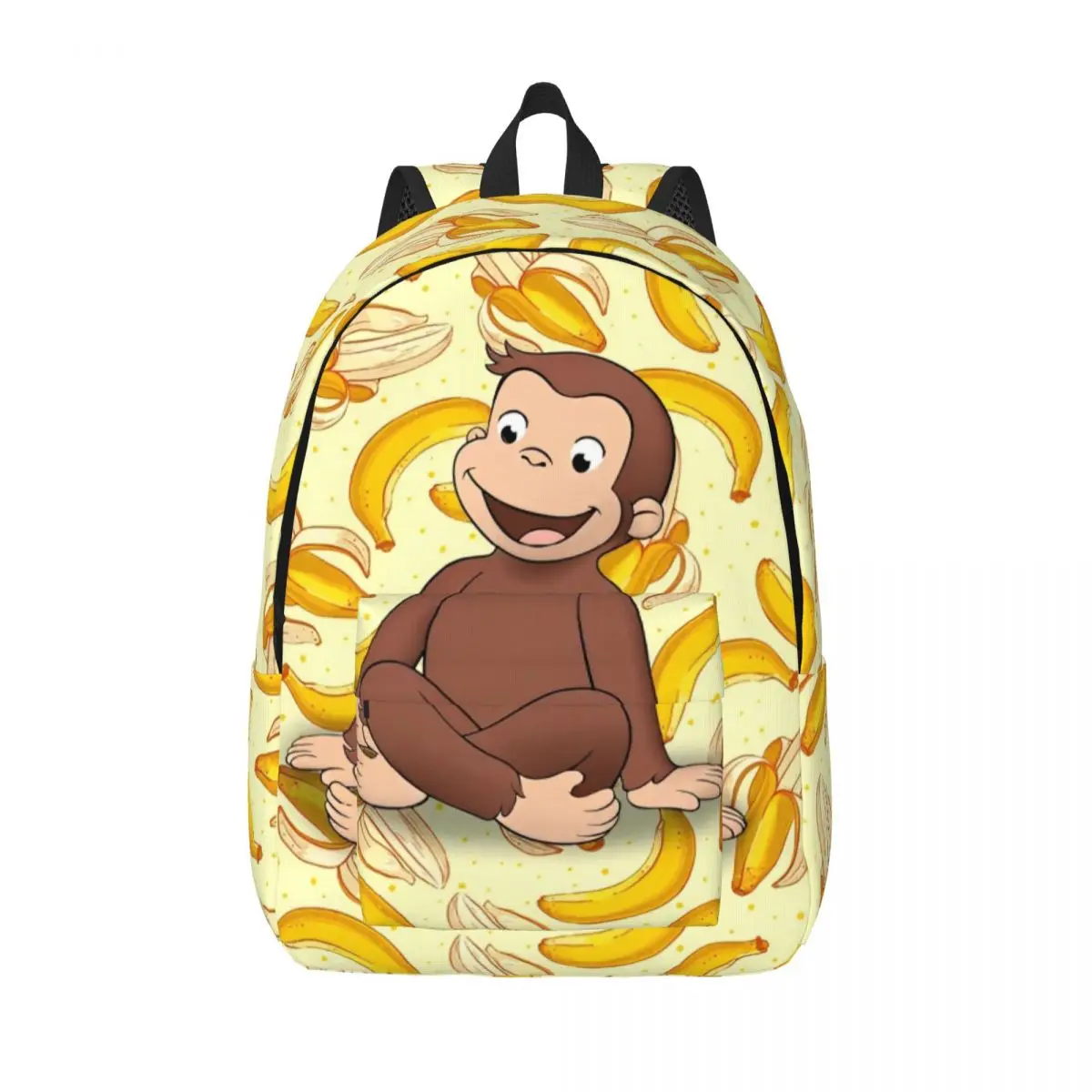 

Классический рюкзак с рисунком любопытного Джорджа и банана, уличный студенческий рюкзак с изображением обезьяны для мужчин и женщин, сумка на плечо для ноутбука