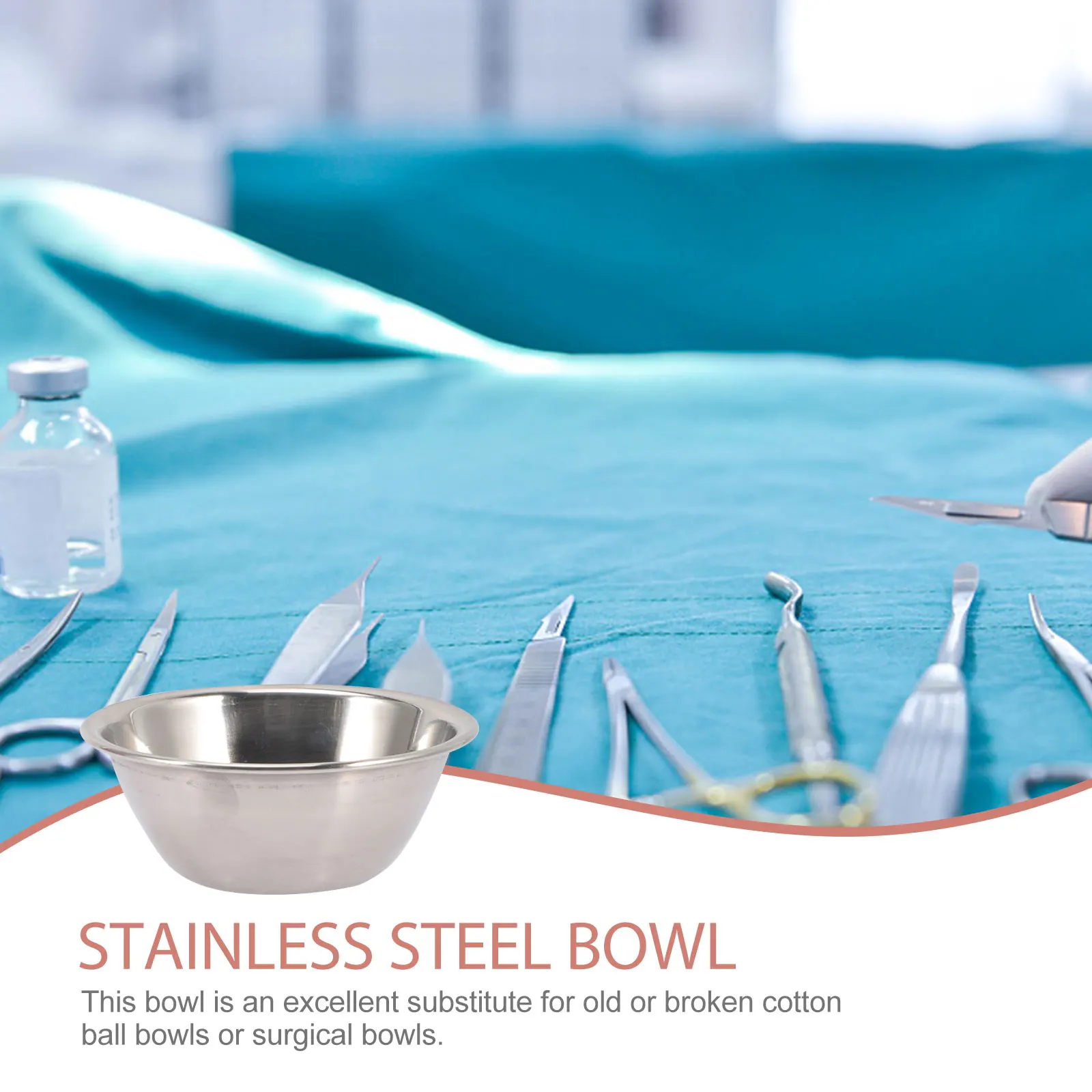 

Stainless Steel Liquid Measuring Cup Practical Tweezers Bowl Mixing Bowls Metal Silver Hospital Storage