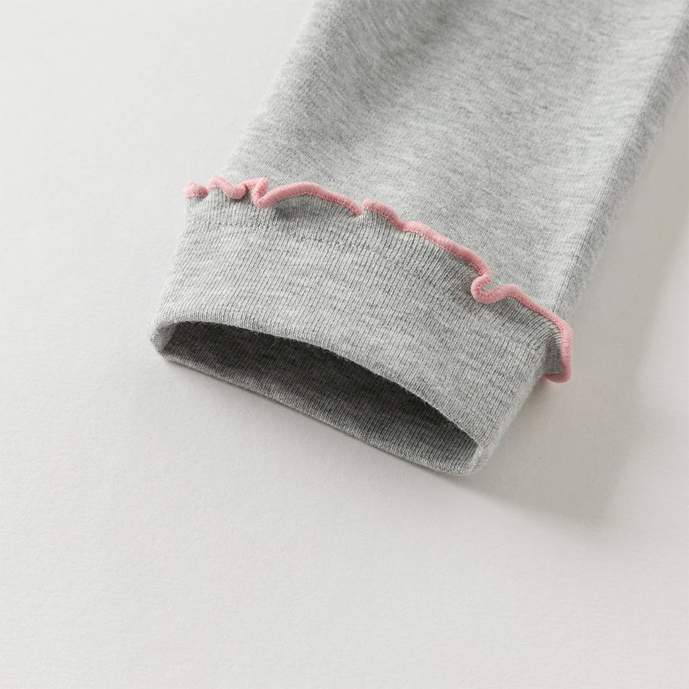 ديف بيلا الأطفال فستان أطفال مع سروال داخلي الفتيات طماق طويلة الأكمام عادية قطعتين الحلو لطيف الكرز طباعة في الهواء الطلق حفلة DB3253158 #6