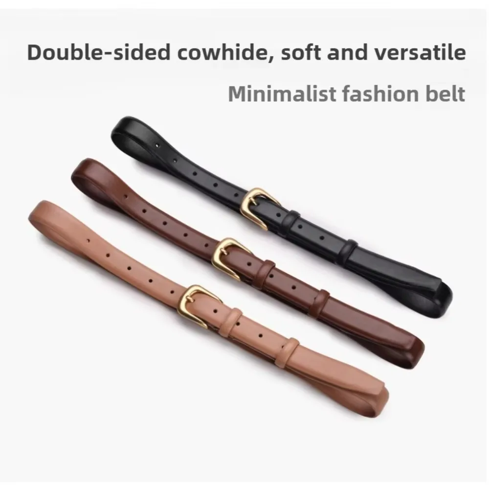 أزياء مشبك معدني النساء أحزمة بلون بو الجلود قابل للتعديل حزام الخصر قابل للتعديل فستان بحزام الخصر #4