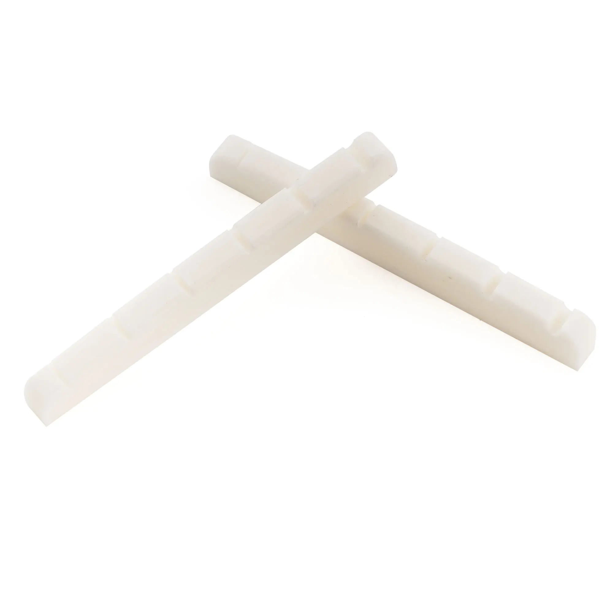 Musiclily Pro 40,5 x 3 x 5 mm flacher, geschlitzter Knochensattel für 6-saitige Squier Affinity ST Tele Style E-Gitarre (2er-Set) – Detail 9