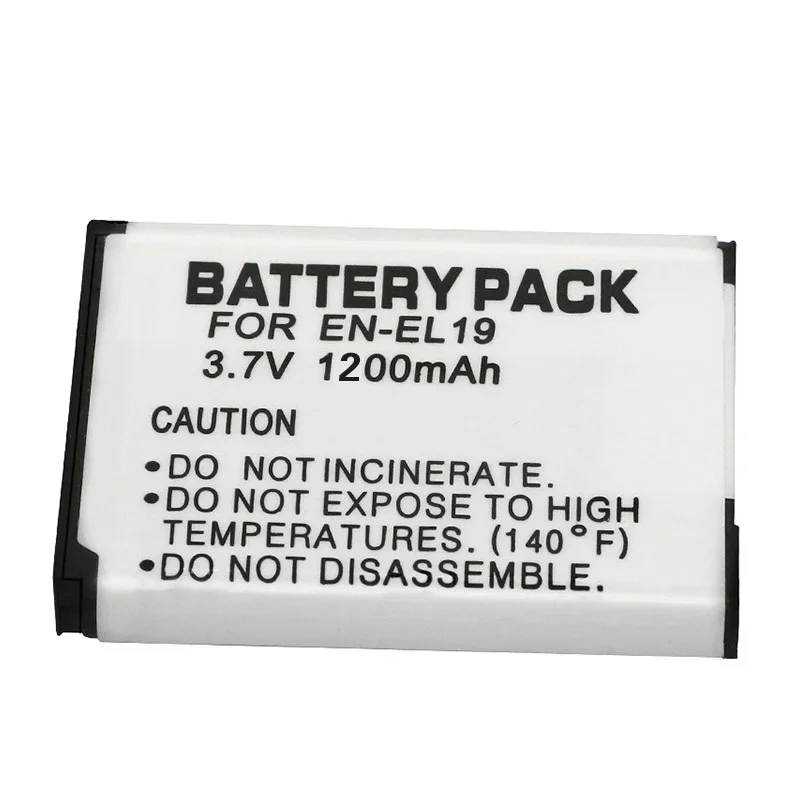 3.7V 1200mAh EN-EL19 ENEL19 EN EL19 Battery for Nikon S32 S33 S100 S2500 S2600 S3100 S6400 S4100 S4150 S3300 S4300 W100 W150