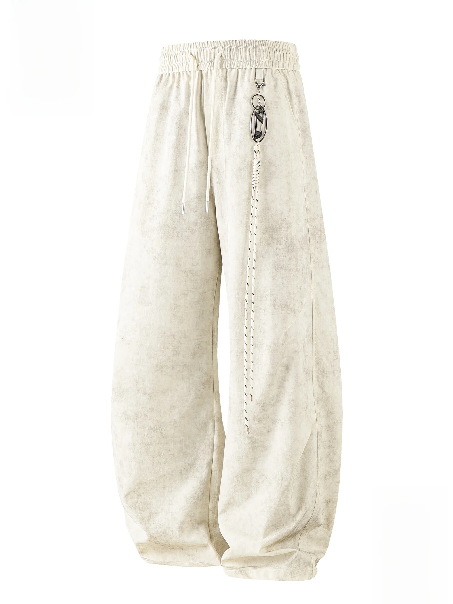 

PaulFrank Spring New Men's Casual Pants American Dyed Knife Straight Leg Pants Removable Susps Wide Leg Pants
