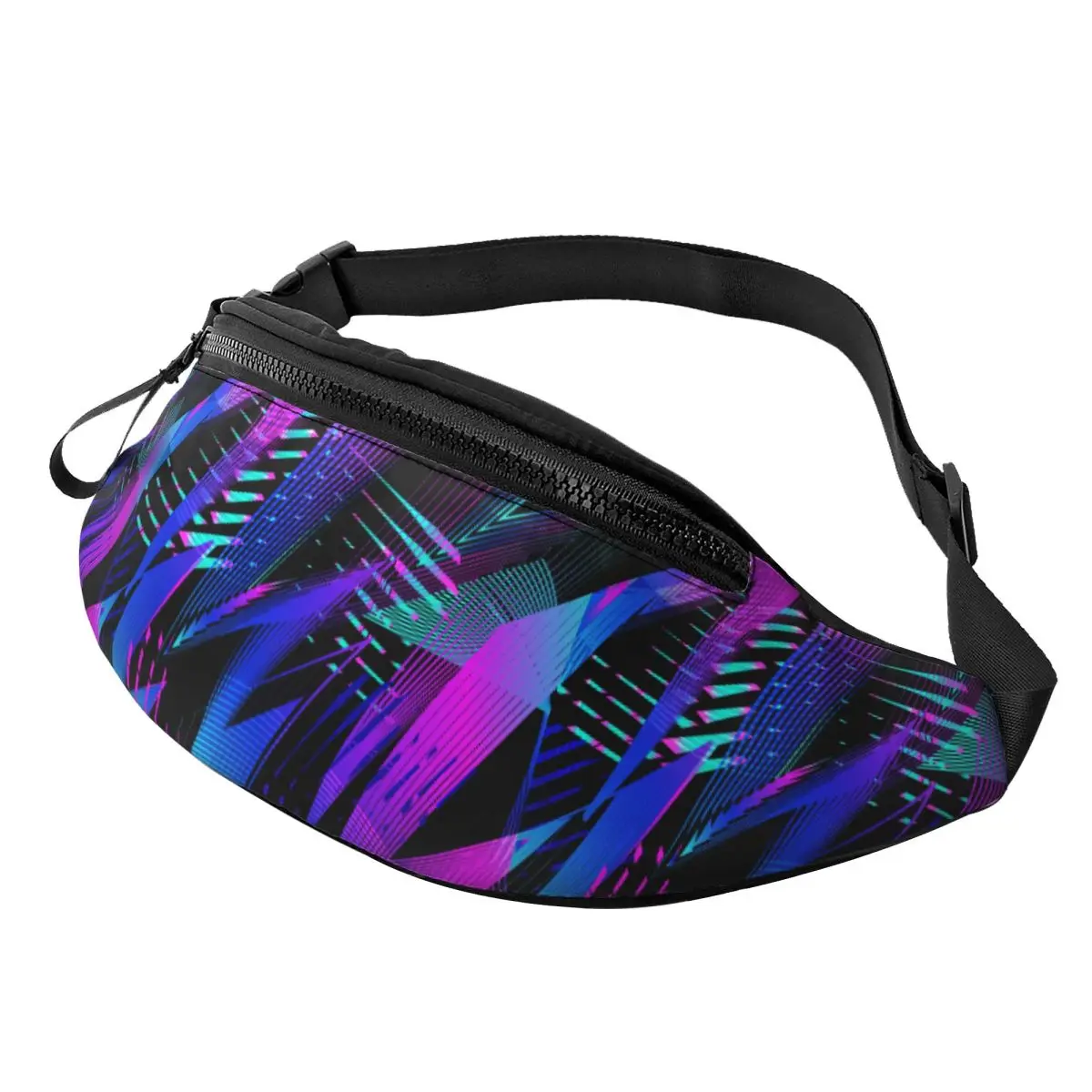

Cyberpunk Texture Waist Bag for Women Men Crossbody Fanny Pack Running Phone Money Pouch