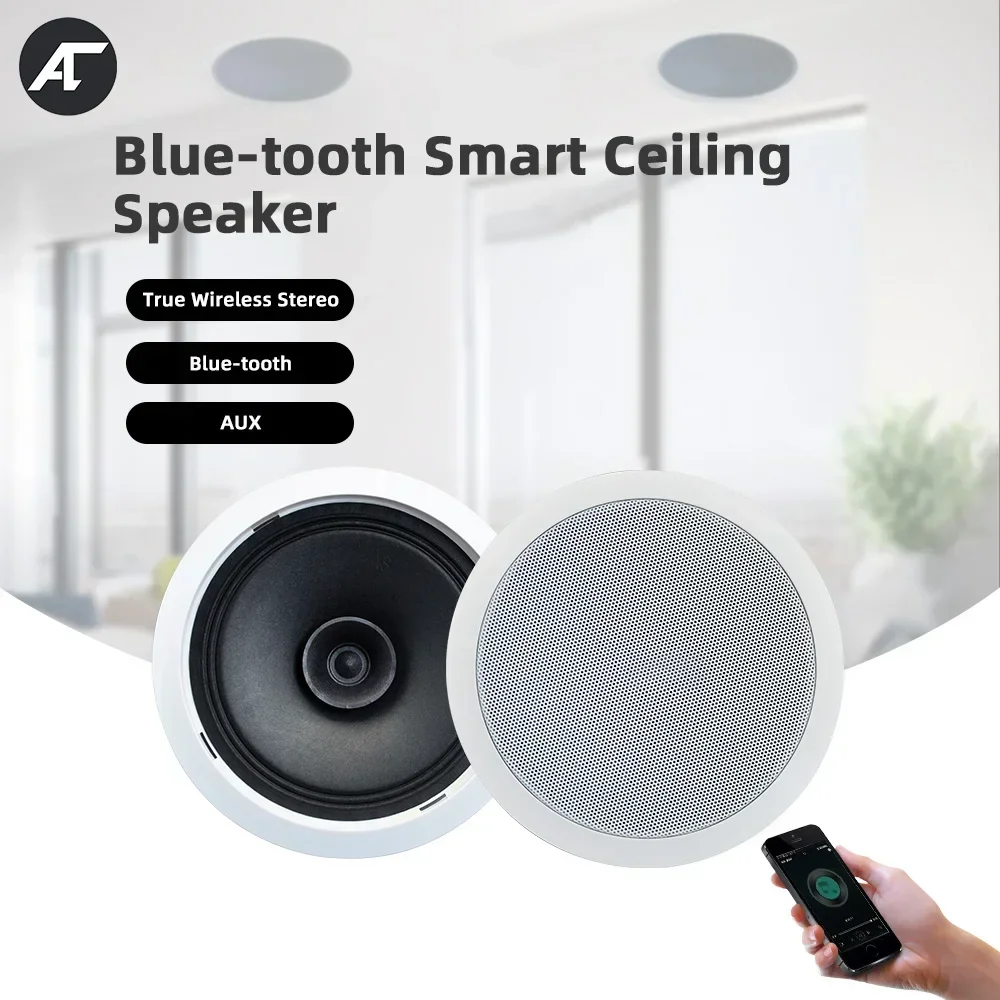 

2pcs 6 inch High Quality Bluetooth Speaker Home Theater Stereo Ceiling Loudspeaker Build-in Digital Class D Amplifier Audio