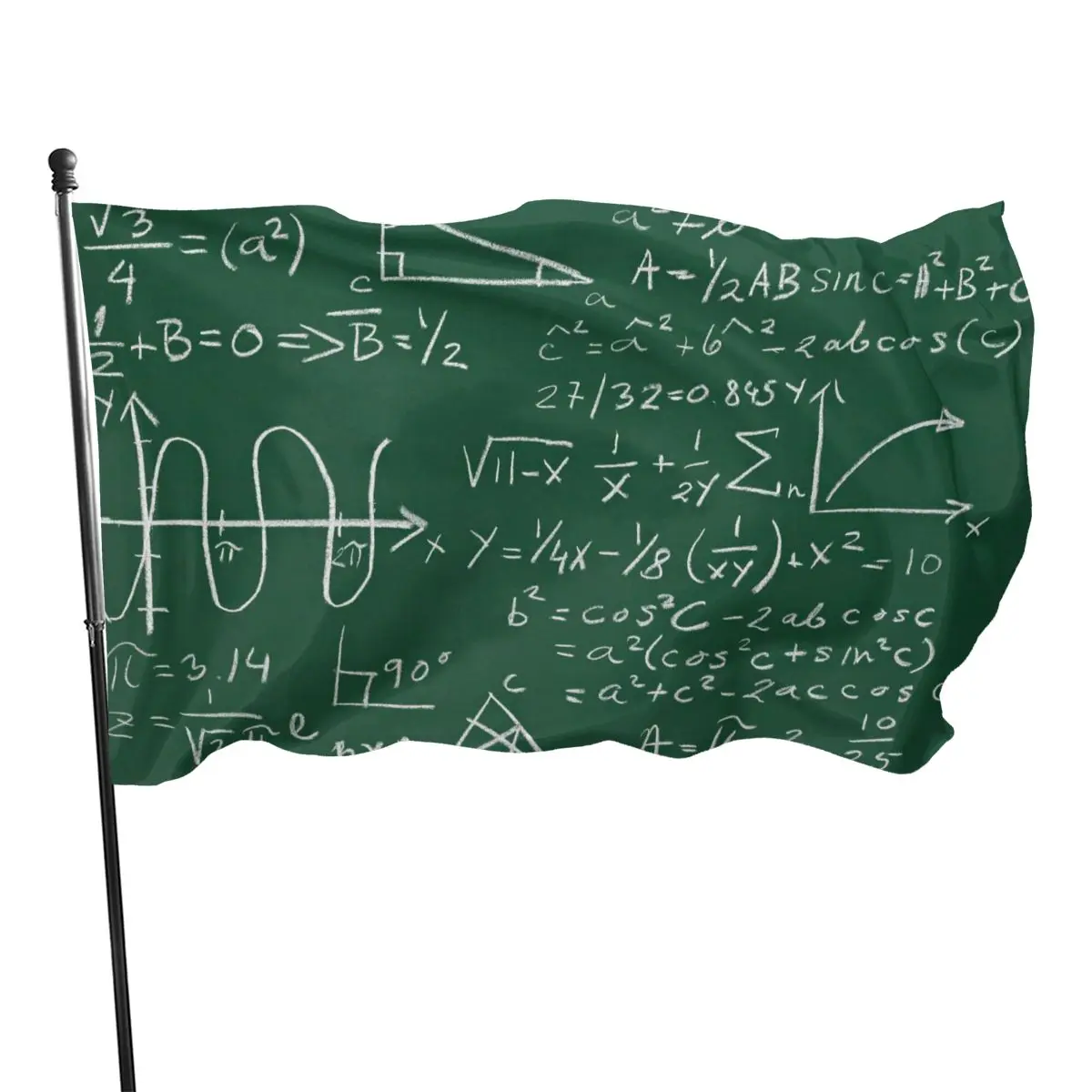 Calculation Formula and Decorative Flag of Science for Teenagers Garden Indoor and Outdoor Decoration Polyester Brass Buttonhole