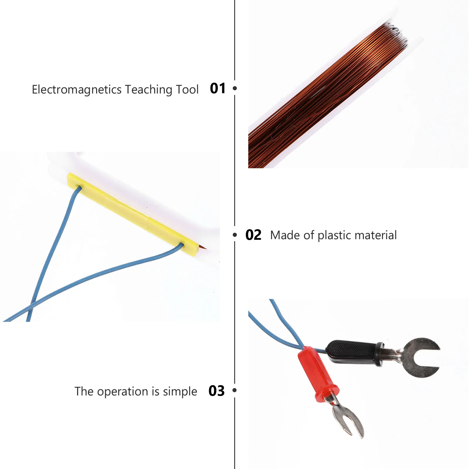 

Plastic Experimental Square Coil Physics Teaching Tool Electromagnetics School Supply Sturdy Middle School Equipment