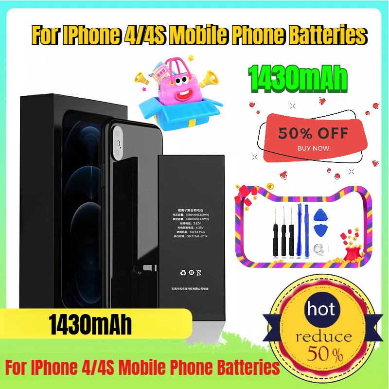 

1430mAh for IPhone 4/4S Mobile Phone Batteries