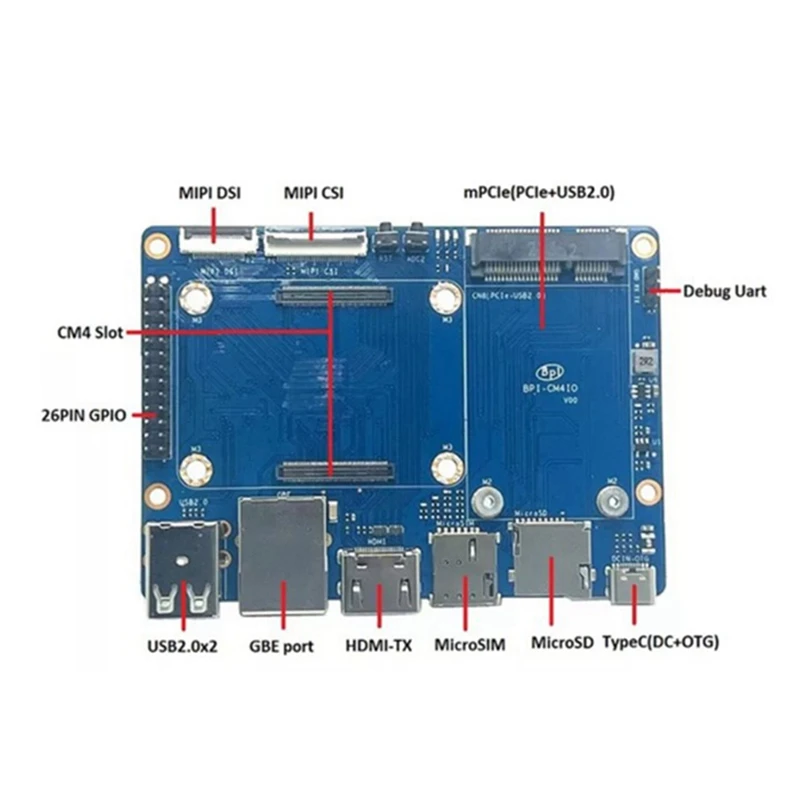 Voor Banana Pi BPI-CM4 Amlogic A311D Voor Quad Core ARM Cortex-A73 4G LPDDR4 16G EMMC Minipcie Ondersteuning -Compatibel