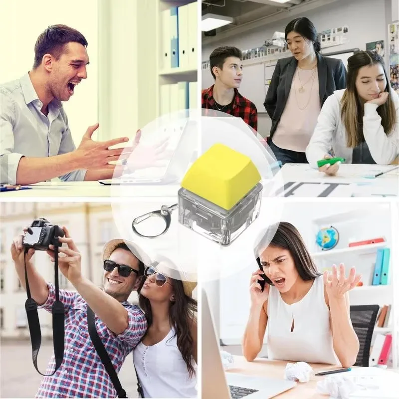 1PCS Key Switch Keychain Shaft Tester Mechanical Keyboard Fidget Button Fidget Button Finger Toys Relief Stress Gifts For Adults