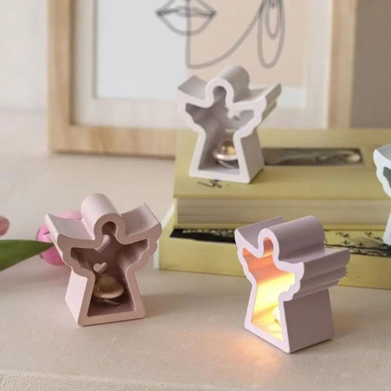 

A52E 4 шаблона ангел атмосфера лампа силиконовая форма для украшения подсвечника