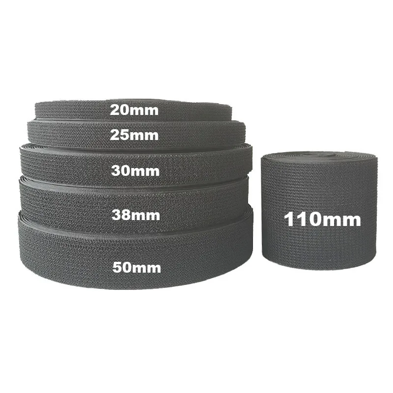 5m length 20/25/30/38/50/110mm Nylon  hook loop together fastener tape sewing   tape sticker  strap couture clothing accessories