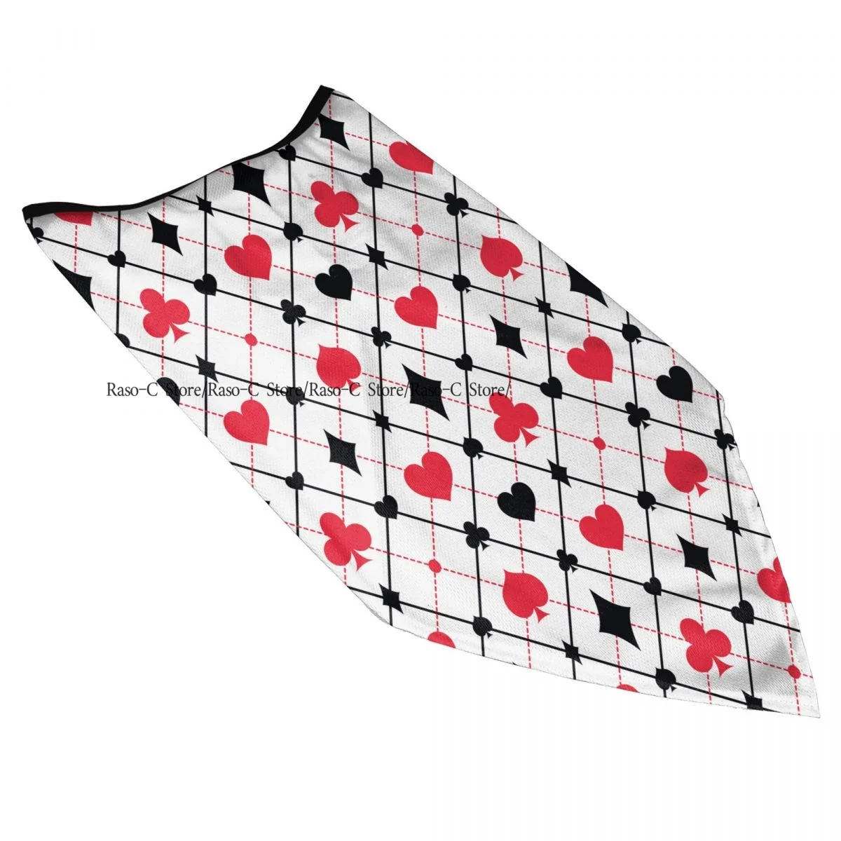 Summer Neck Gaiter Scarf Windproof Cycling Bandana Playing Cards Poker Print Sport Camping Half Face Mask