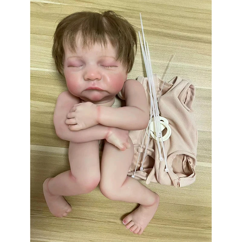 19 Inch 48cm  Already Painted Unfinished Doll Kit Levi  with Planting Hair Lifelike  DIY Doll Accessories