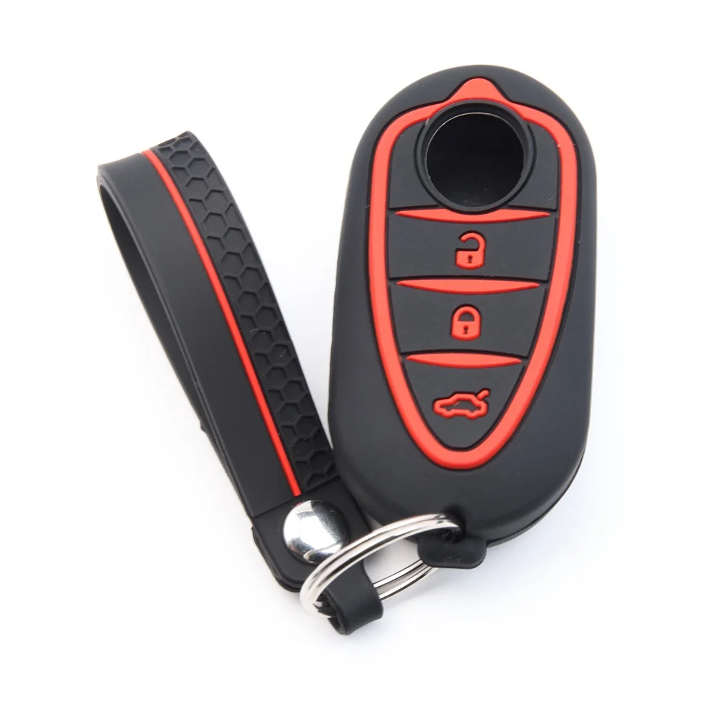 Silicone Car Remote Key Cover Holder Fob for Alfa Romeo Giulietta Myth Junior 4C Romeo Mito Myth 159 GTO GTA Accessories Shell