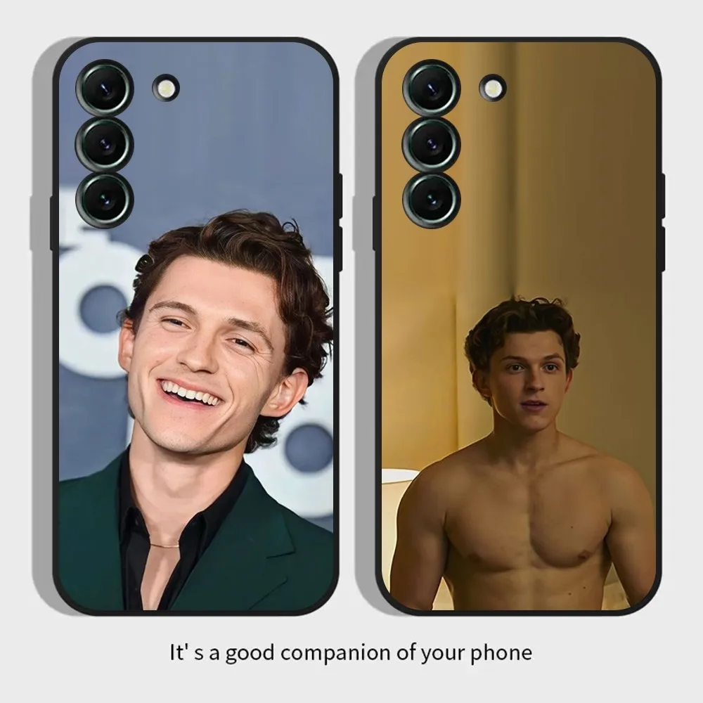 

Actor T-Tom H-Holland Phone Case for SamsungS24,S23,S22,S21,S20 Ultra Pro S10,S30Plus,20 Ultra Black Cover