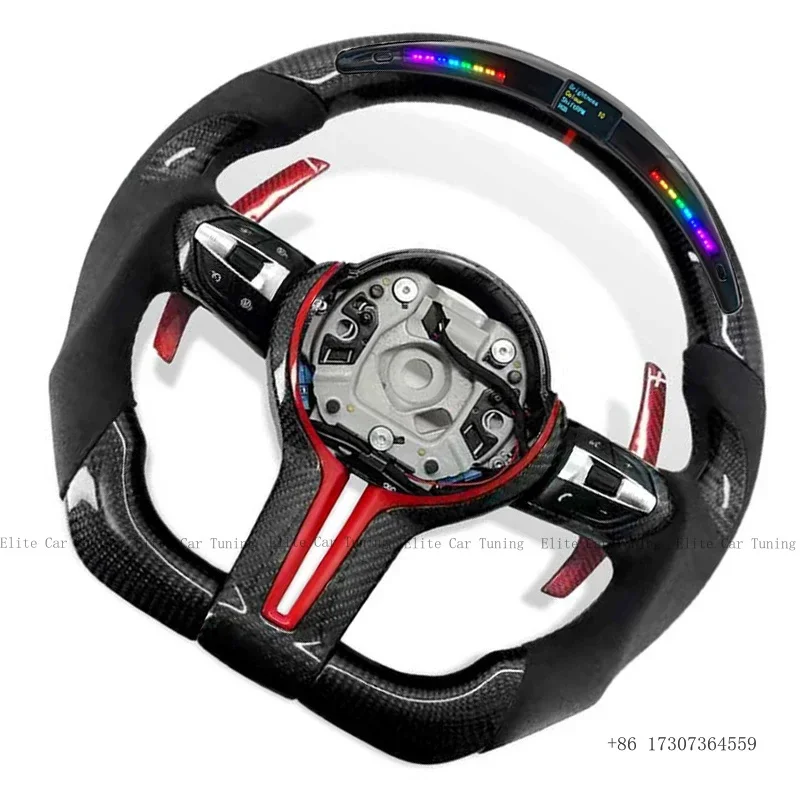 12 Color LED Carbon Car Steering Wheel for BMW F10 F20 F30 F31 F11 F12 F15 F16 F32 F34 F36 F80 F82 E49 E60 E70 E90 E91 E92 view 4