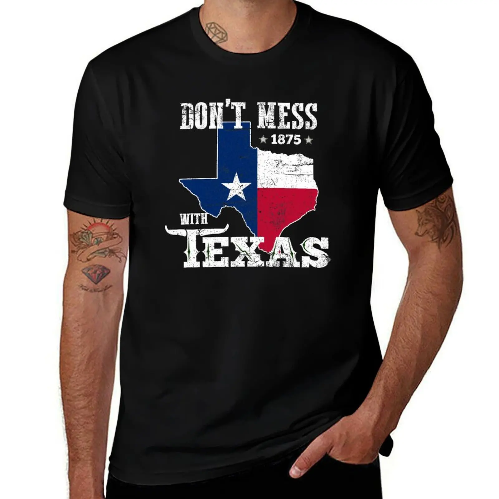 

Funny Texan Quote ,Don't Mess With Texas, Cool texan T-Shirt black cotton t-shirt plain for man package T-Shirt