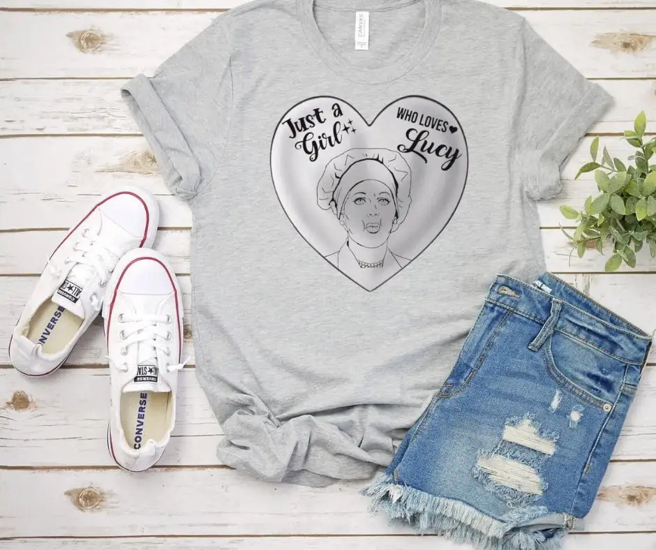 Just A Girl Who Loves Lucy I Love T Shirt For Mom Ricardo Mother'S Day Women'S Vintage Lucille Ball